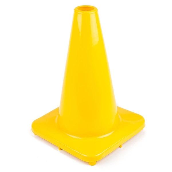 Everrich Industries Cones, Plastic, 12 in Height, Yellow EVB-0016-3 - main